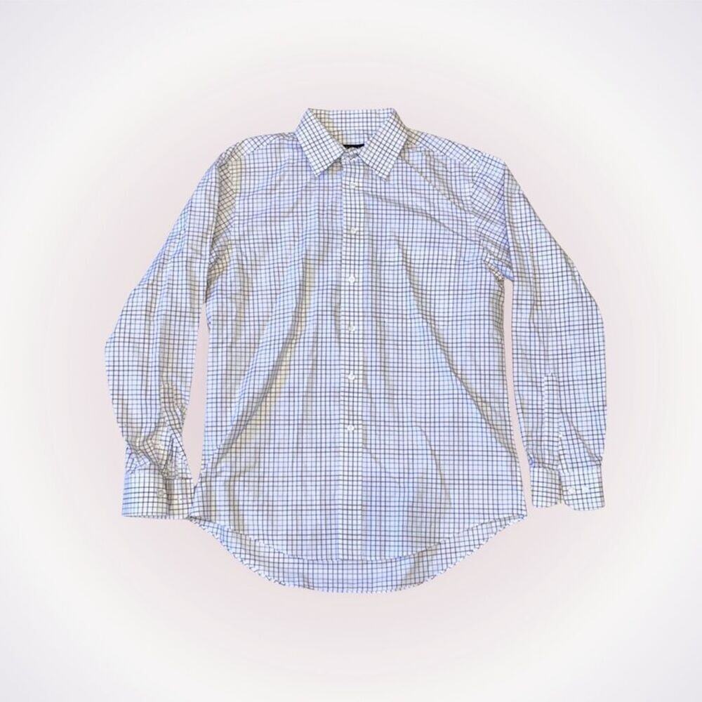 Joseph A. Bank Button Down Shirt Brown and White | Sz M